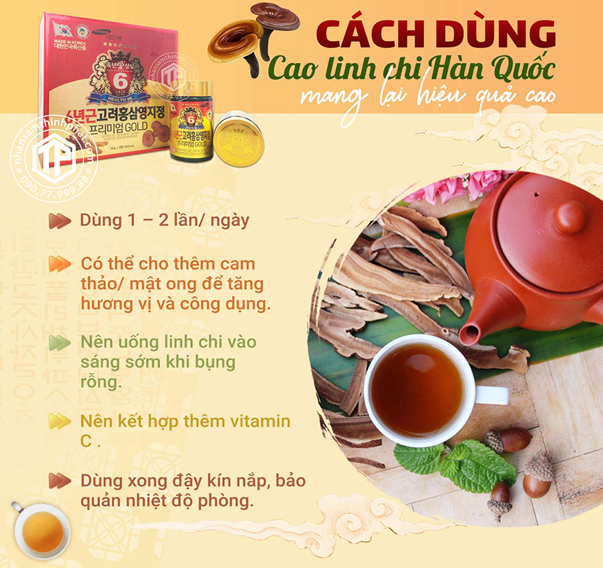 Cách dùng cao linh chi Hàn Quốc mang lại hiệu quả cao