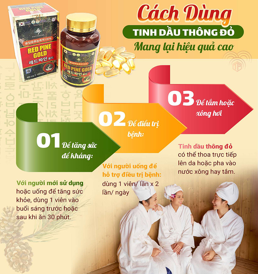 Cách Dùng Tinh Dầu Thông Đỏ Hàn Quốc Mang Lại Hiệu Quả Cao