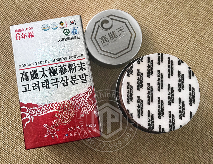Bột hồng sâm 100% Hàn Quốc Dongil lọ 100g