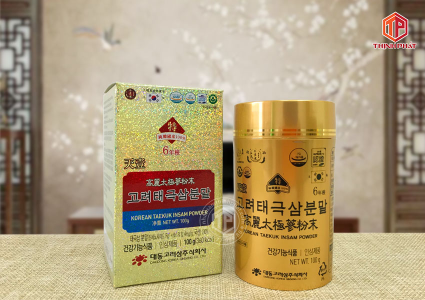 Bột thái cực sâm Hàn Quốc Daedong lọ 100g