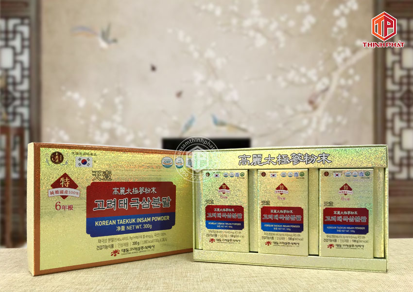 Bột thái cực sâm Hàn Quốc Daedong hộp 3 lọ x 100g