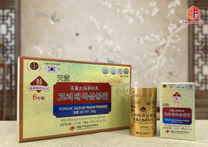 Bột thái cực sâm Hàn Quốc Daedong hộp 3 lọ x 100g
