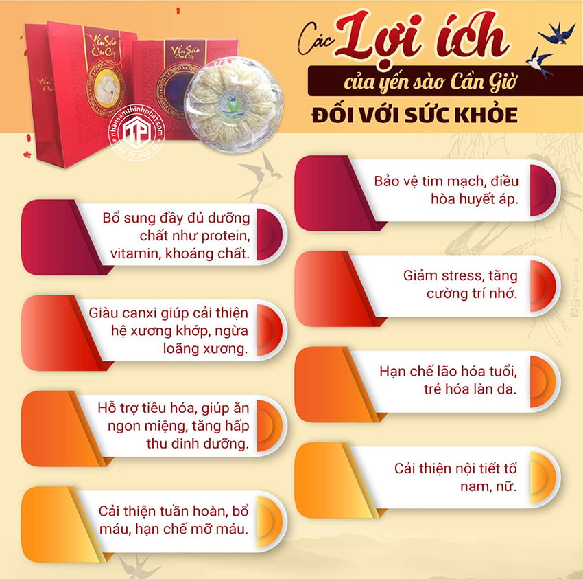 Các Lợi Ích Của Yến Sào Cần Giờ Đối Với Sức Khỏe