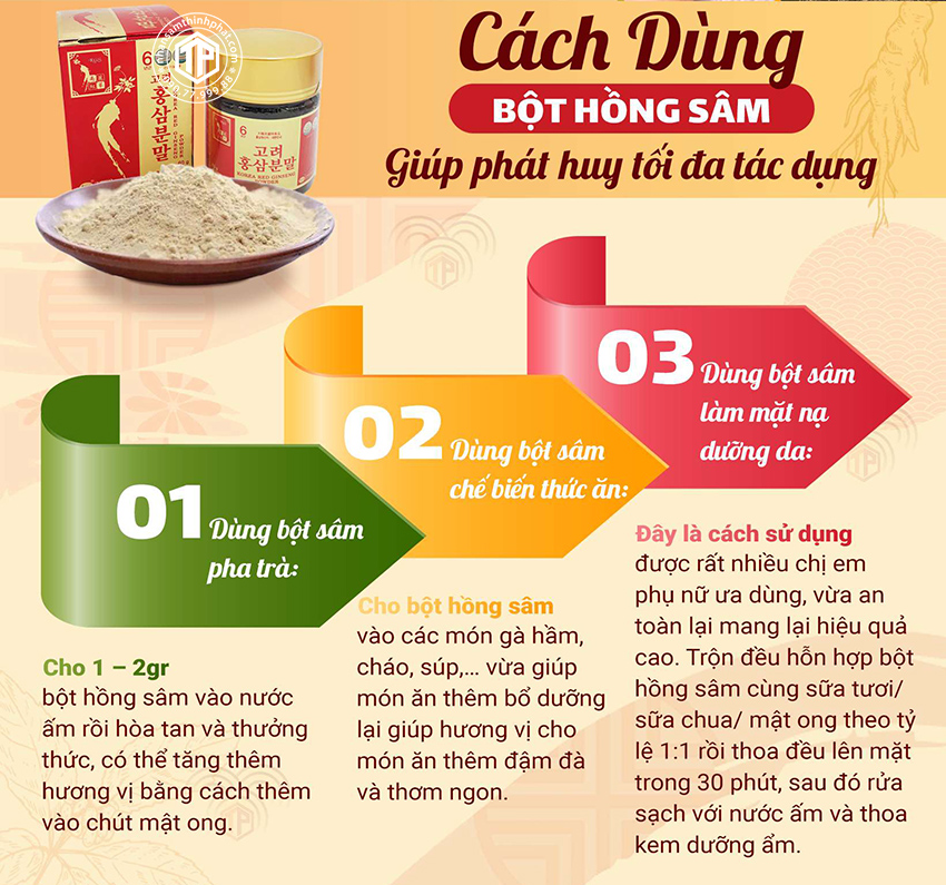 Cách sử dụng bột hồng sâm giúp phát huy tối đa tác dụng