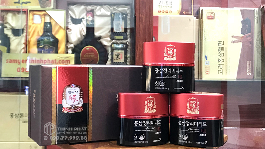 Cao địa sâm Chính phủ tinh chất cao hồng sâm Jung Kwan Jang KGC thượng hạng hộp quà tặng 3 lọ x 100g