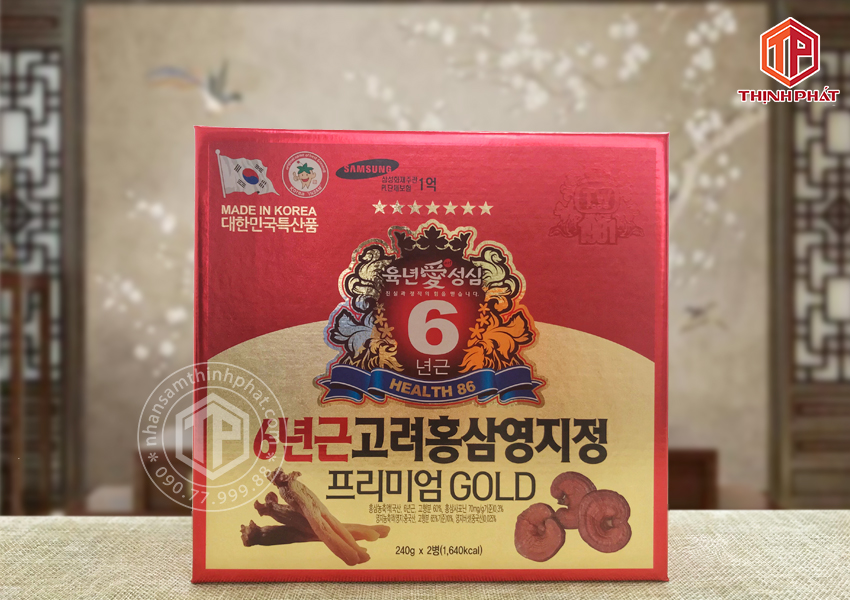 Cao hồng sâm linh chi Hàn Quốc Teawoong hộp 2 lọ x 240g