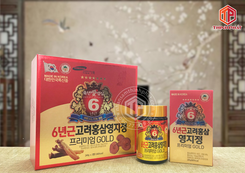 Cao hồng sâm linh chi Hàn Quốc Teawoong hộp 2 lọ x 240g