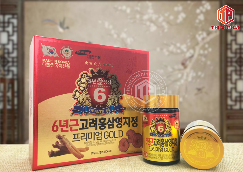Cao hồng sâm linh chi Hàn Quốc Teawoong hộp 2 lọ x 240g