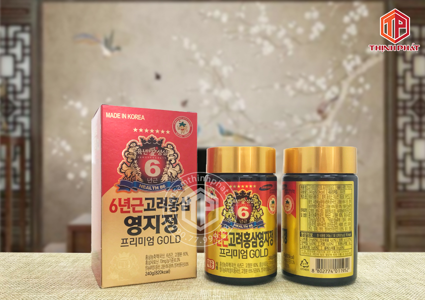 Cao hồng sâm linh chi Hàn Quốc Teawoong hộp 2 lọ x 240g