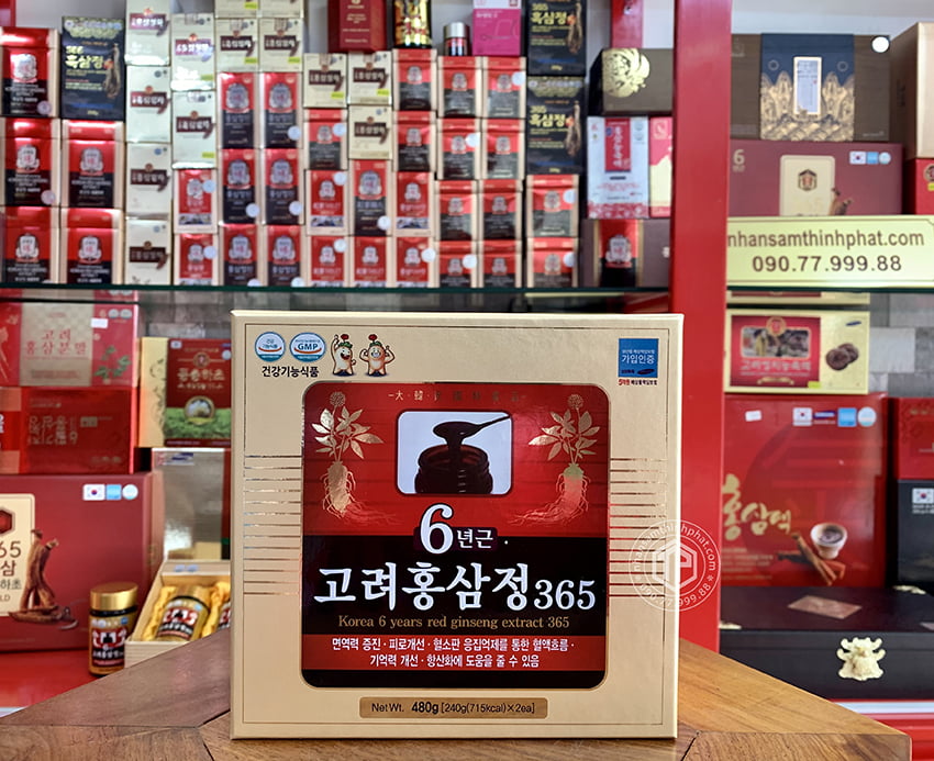 Cao hồng sâm 365 chính hãng Hàn Quốc hộp 2 lọ 240g
