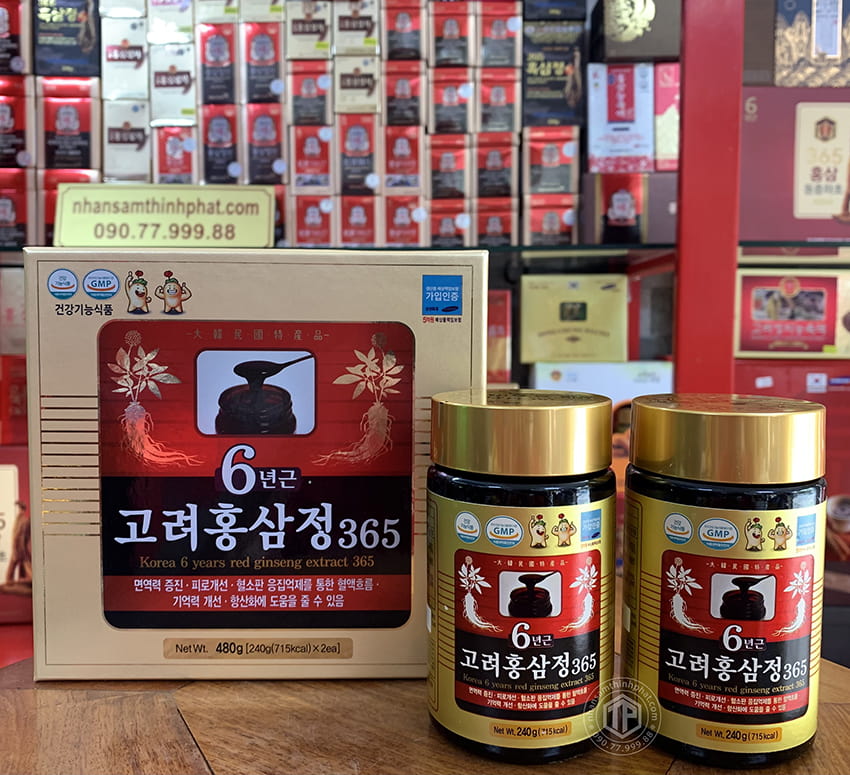 Cao hồng sâm 365 chính hãng Hàn Quốc hộp 2 lọ 240g