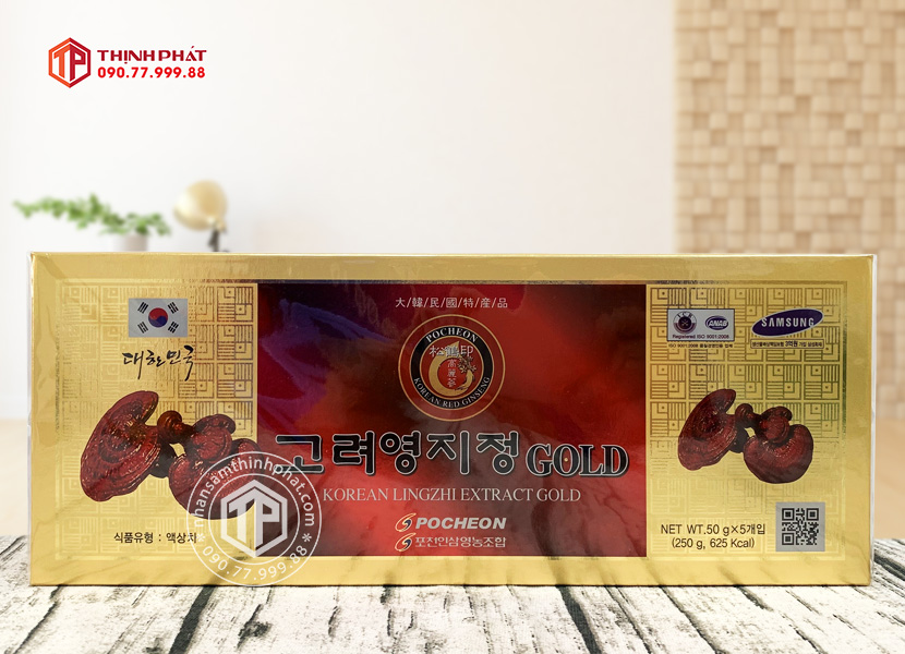 Cao linh chi Hàn Quốc chính hãng Pocheon hộp 5 lọ mỗi lọ 50g