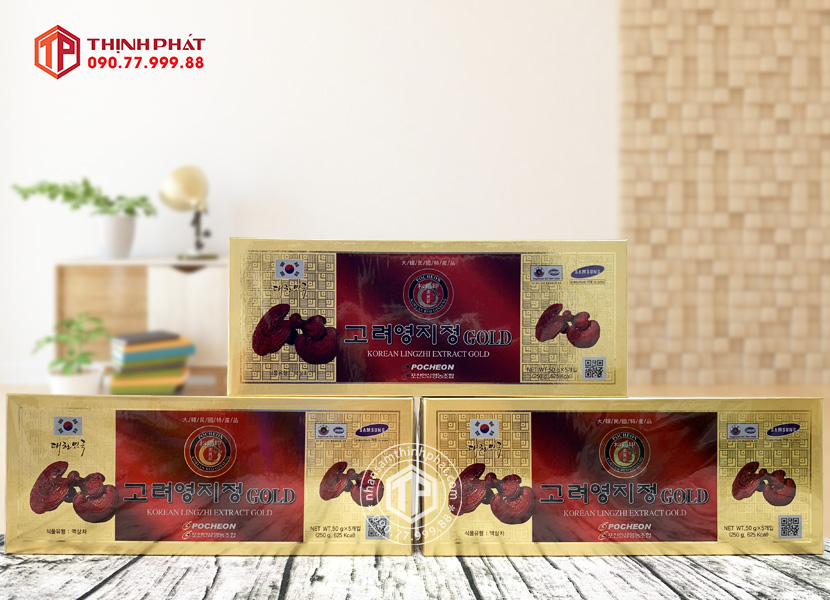 Cao linh chi Hàn Quốc chính hãng Pocheon hộp 5 lọ mỗi lọ 50g