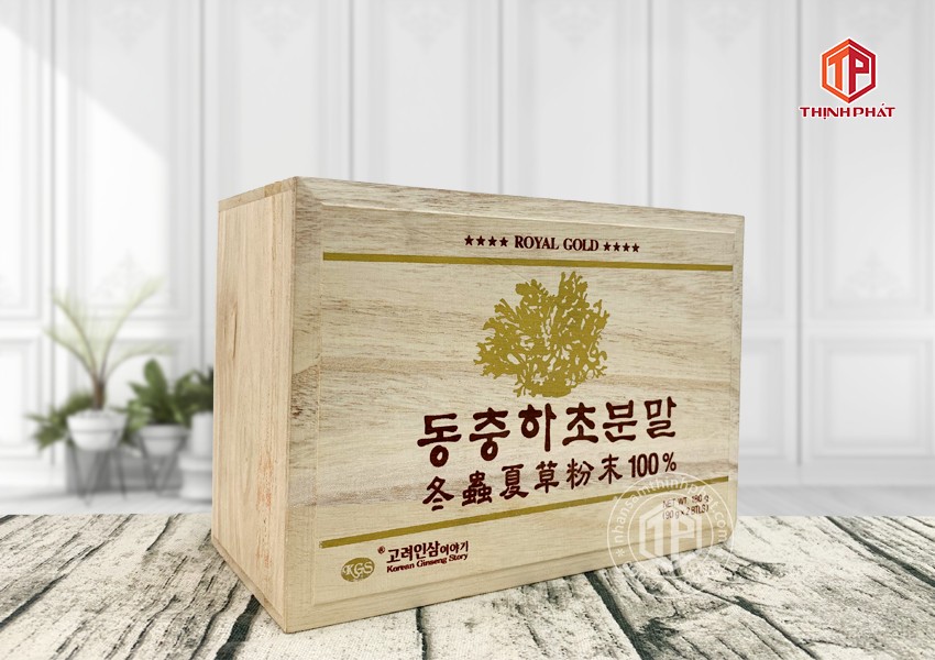 Bột đông trùng hạ thảo Hàn Quốc nguyên chất 100% hộp 2 lọ x 90g