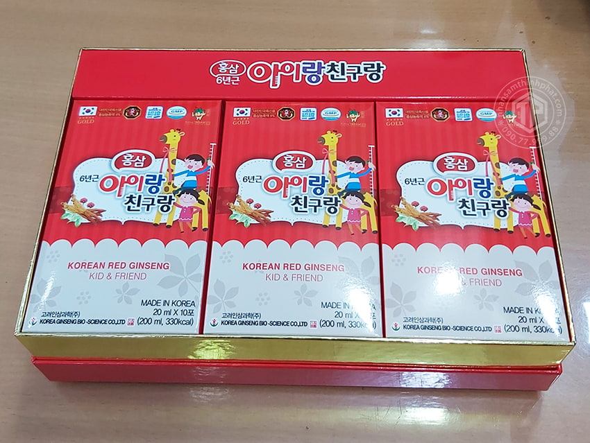 Nước hồng sâm hươu cao cổ dành cho trẻ chính hãng Bio nước sâm Hàn Quốc chính hãng cho trẻ em