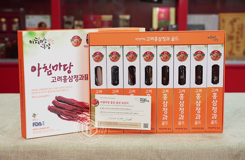 Hồng sâm củ tẩm mật ong Geumsan sâm Hàn Quốc 6 năm tuổi 8 củ lớn hộp 300g
