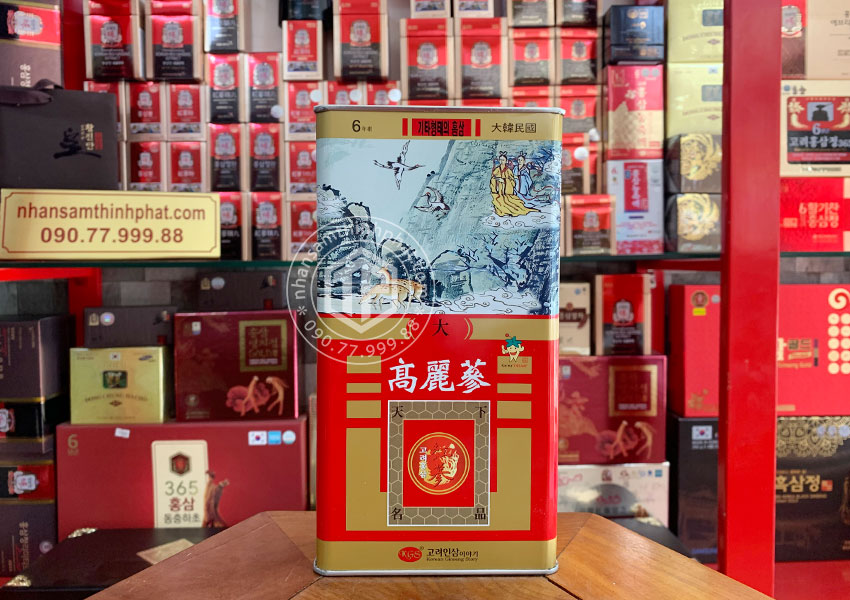 Hồng sâm củ khô hộp thiếc KGS 150g Chính hãng Hàn Quốc