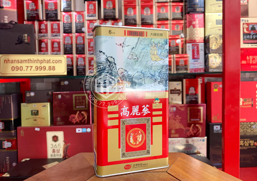 Hồng sâm củ khô hộp thiếc KGS 150g Chính hãng Hàn Quốc