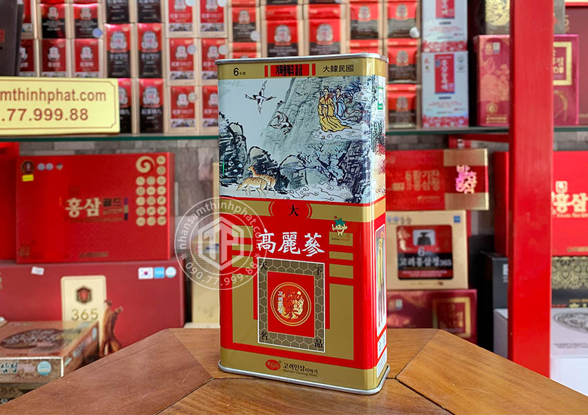 Hồng sâm củ khô hộp thiếc KGS 75g củ lớn Chính hãng Hàn Quốc