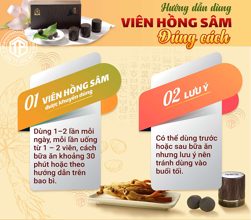 Hướng dẫn sử dụng viên hồng sâm đúng cách