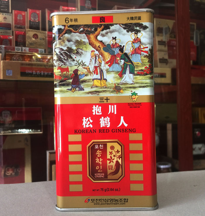 Sâm củ khô hộp thiếc Pocheo