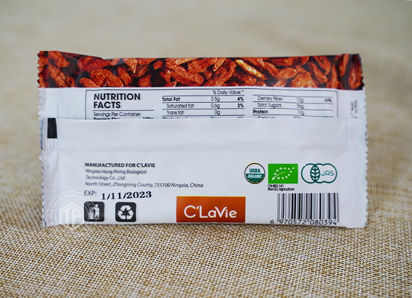 Kỷ tử hữu cơ Goji Berries túi 170g