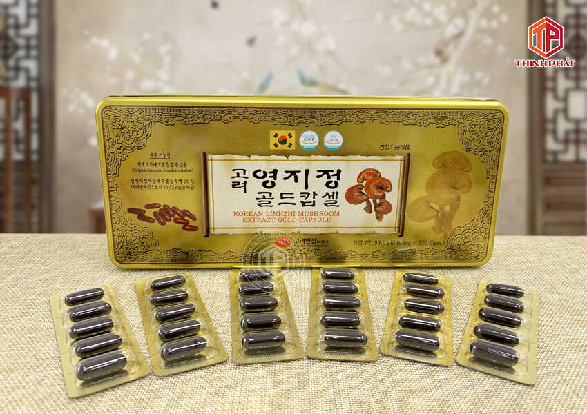 Viên linh chi Hàn Quốc KGS hộp thiếc 120 viên