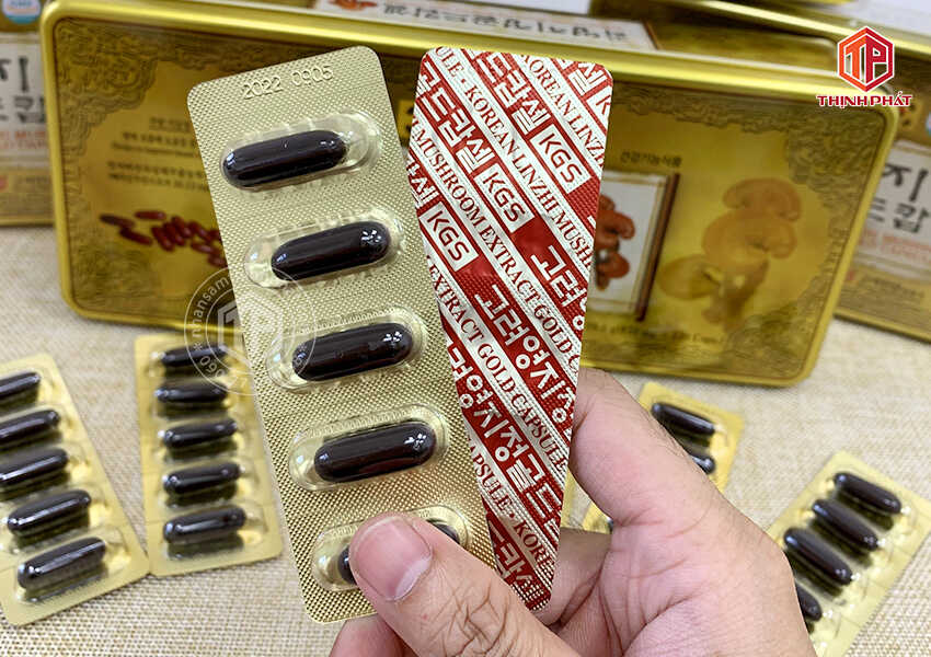 Viên linh chi Hàn Quốc KGS hộp thiếc 120 viên