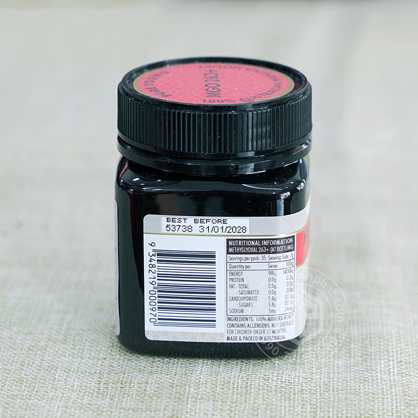 Mật ong Manuka Úc MGO 263+ nhập khẩu từ Úc
