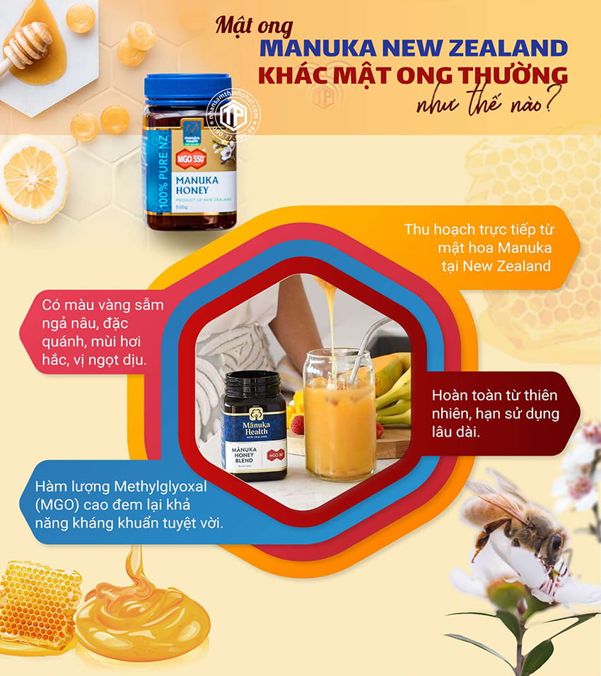 Mật ong manuka New Zealang khác mật ong thường như thế nào?