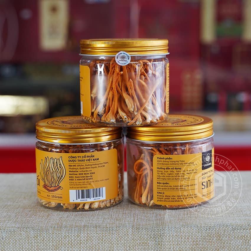 Nấm đông trùng hạ thảo sợi khô lọ 15g