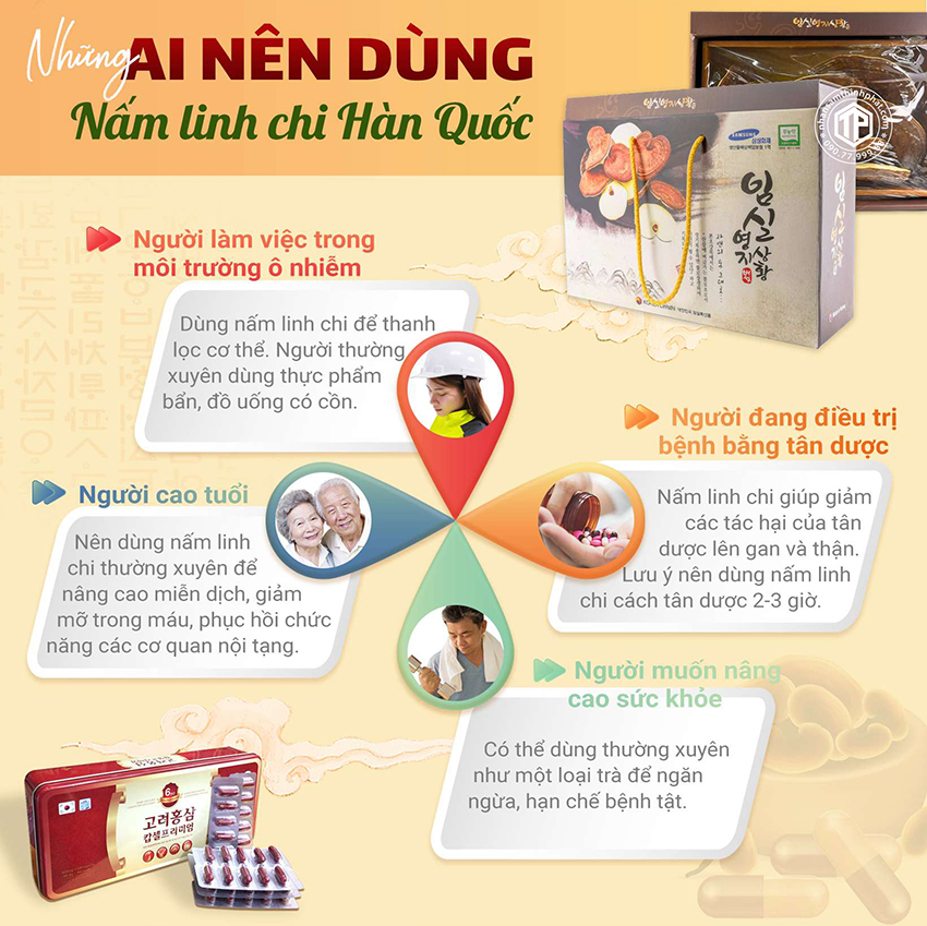 Những ai nên dùng nấm linh chi Hàn Quốc
