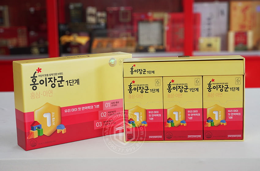 Nước hồng sâm Baby cao cấp cho trẻ em 3 -4 tuổi Sâm Chính phủ KGC Jung Kwan Jang hộp 30 gói x 15ml