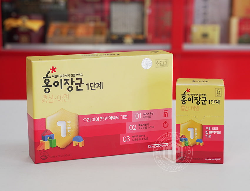 Nước hồng sâm Baby cao cấp cho trẻ em 3 -4 tuổi Sâm Chính phủ KGC Jung Kwan Jang hộp 30 gói x 15ml
