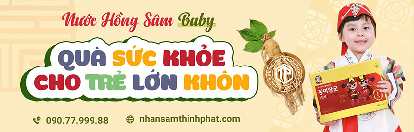 Nước hồng sâm baby - Quà sức khỏe cho trẻ lớn khôn