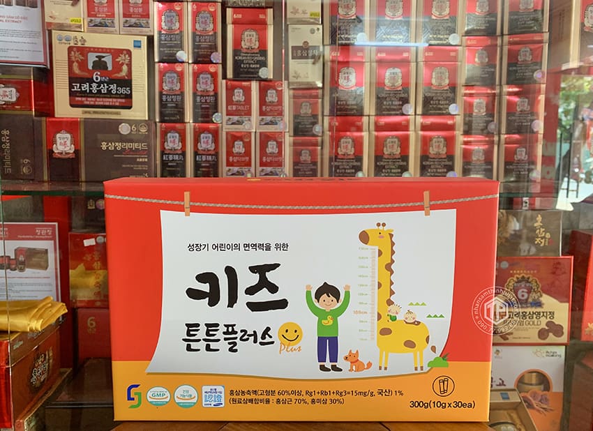 Nước hồng sâm dành cho trẻ em từ 2 tuổi