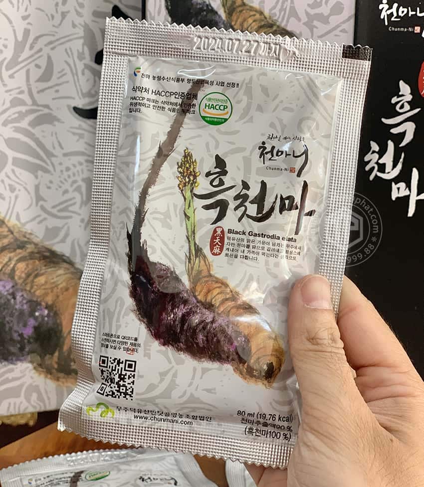 Nước thiên ma Hàn Quốc lên men hộp 30 gói x 80ml-Mua 1 tặng 1