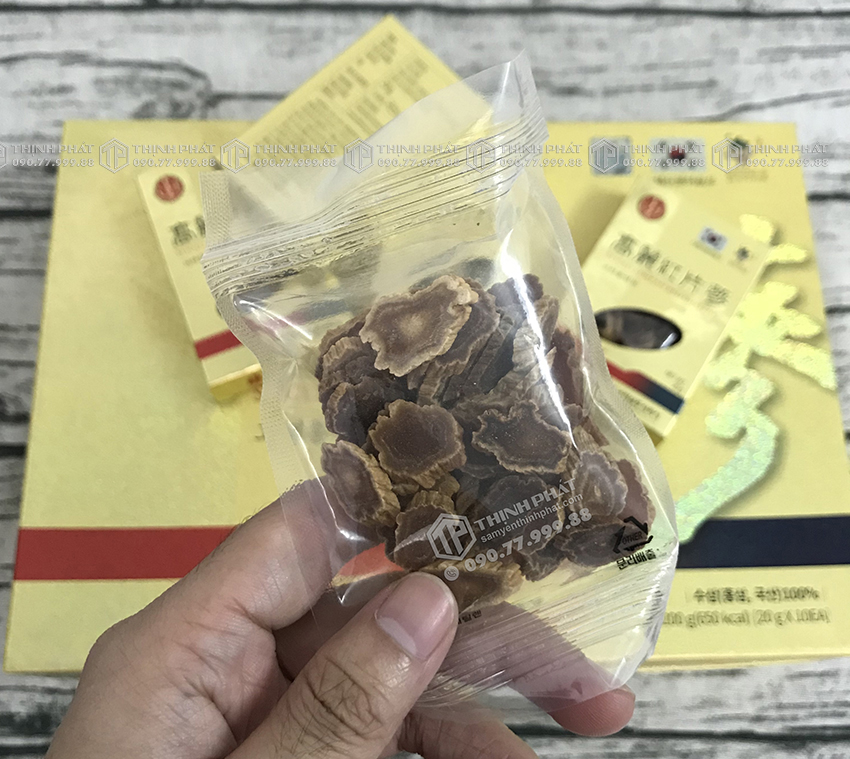 Hồng sâm khô thái lát Daedong Hàn Quốc 200g 10 hộp nhỏ