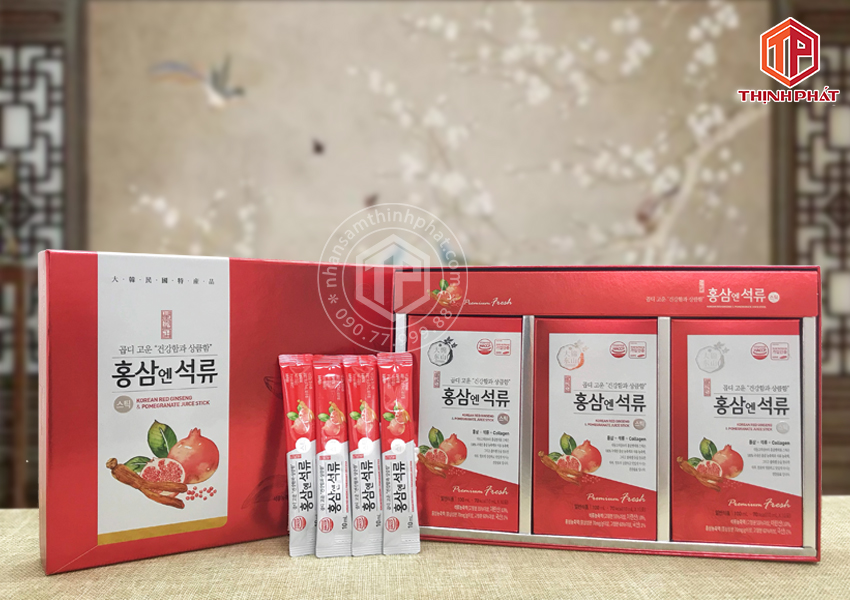 Nước lựu hồng sâm collagen Daedong 30 gói x 10ml 