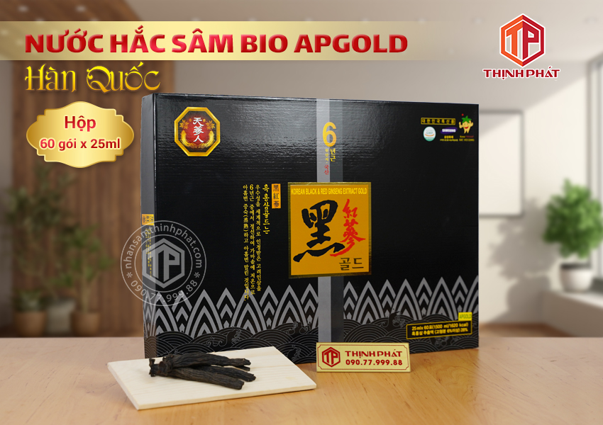 Nước hắc sâm Bio Apgold chính hãng Hàn Quốc 6 năm tuổi 60 gói