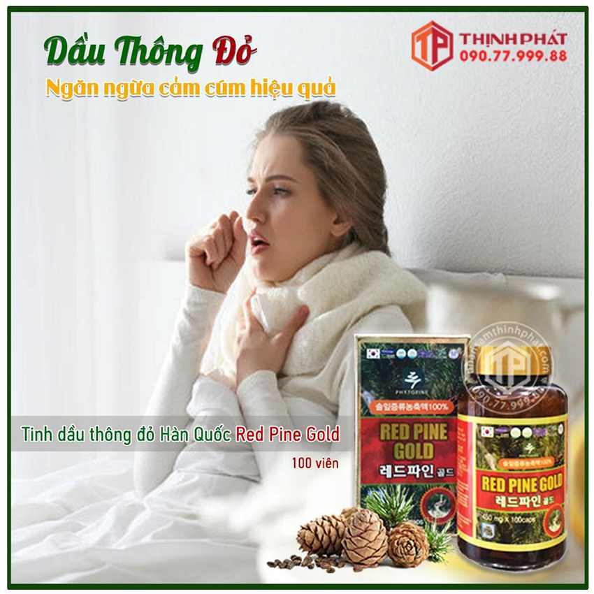 Tinh dầu thông đỏ Hàn Quốc Red Pine Gold 100 viên