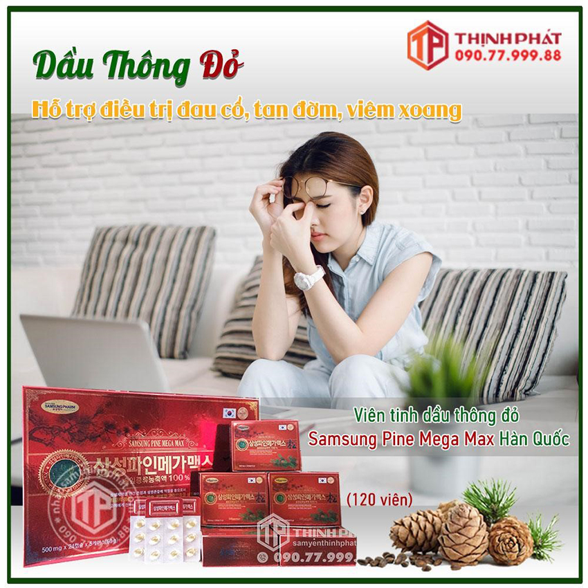 Viên tinh dầu thông đỏ Samsung Pine Mega Max Hàn Quốc