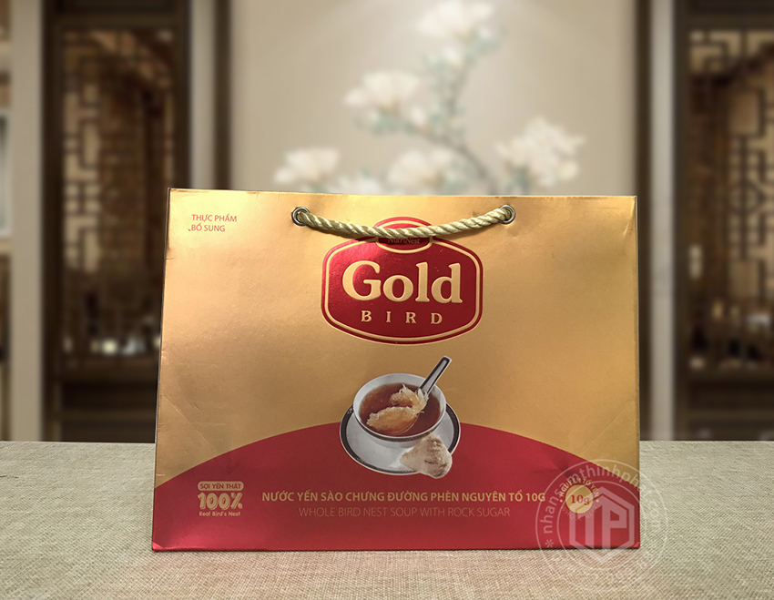 Tổ yến chưng đường phèn 100% tổ yến hộp 3 hũ - 190g/ hũ - Gold Bird