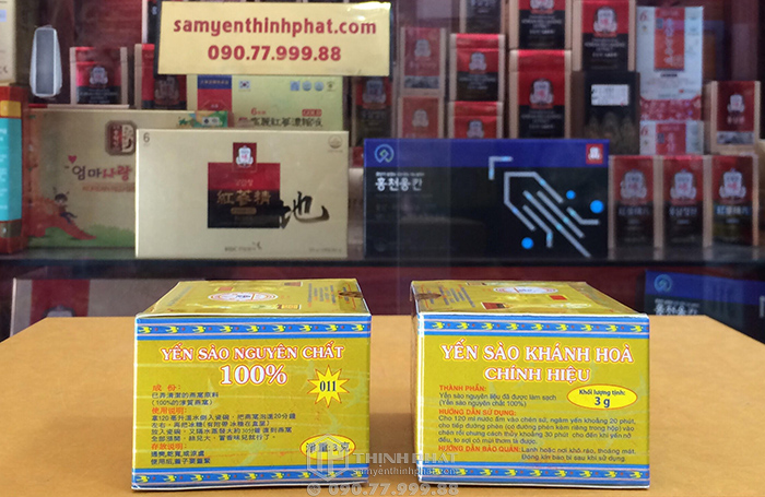 Tổ Yến Sào Khánh Hòa nguyên chất làm sạch hộp 3g - 011