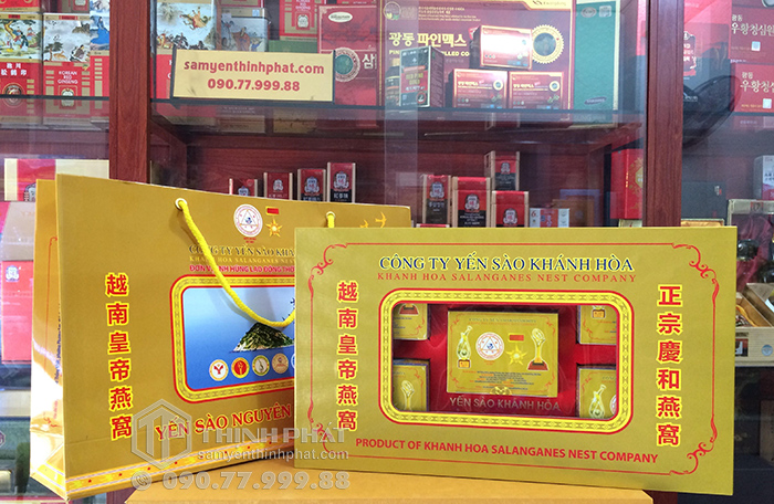 Tổ Yến Sào Khánh Hòa tinh chế hộp quà tặng 5 hộp 3g - 011G
