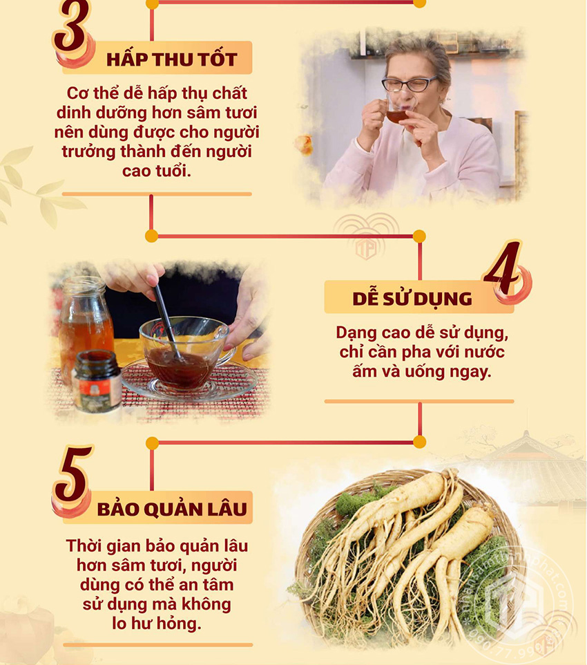 Ưu điểm của cao hồng sâm Hàn Quốc