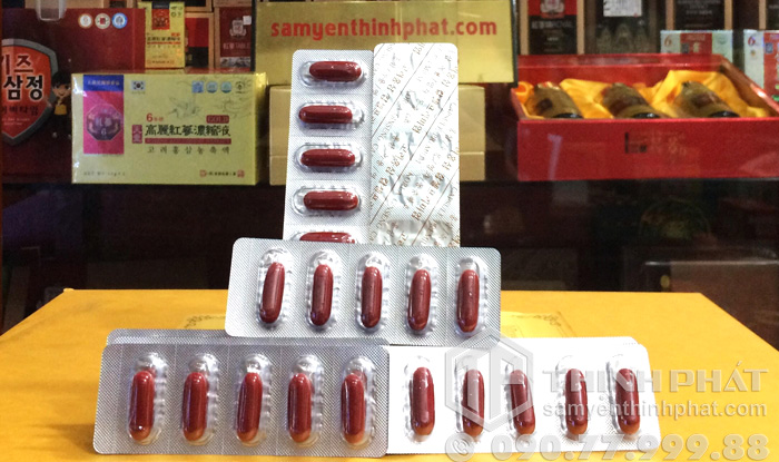 Viên hồng sâm nhung hươu linh chi đông trùng hạ thảo 120 viên
