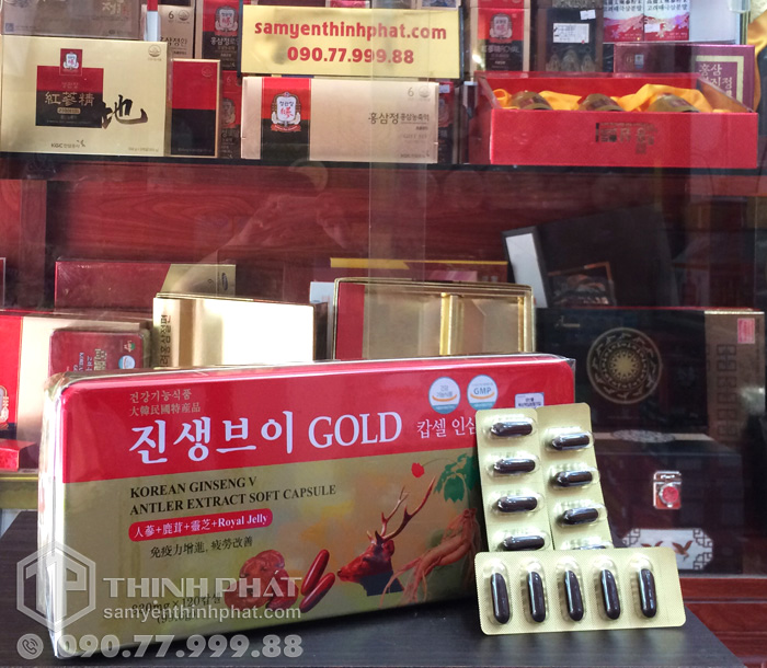 Viên sâm nhung linh chi Hàn Quốc Gold hộp 120 viên - Dongwon