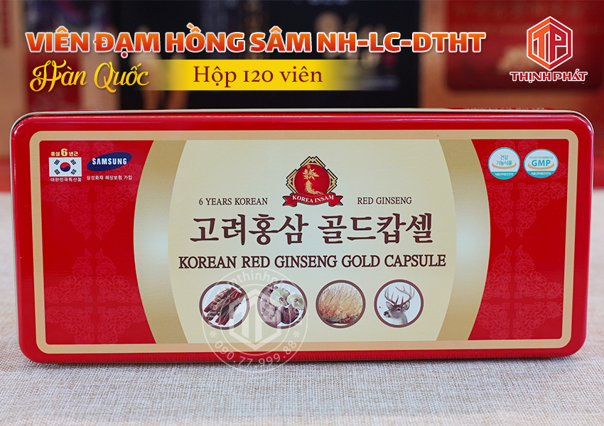 Viên đạm hồng sâm nhung hươu linh chi đông trùng hạ thảo insam Hàn Quốc 120 viên