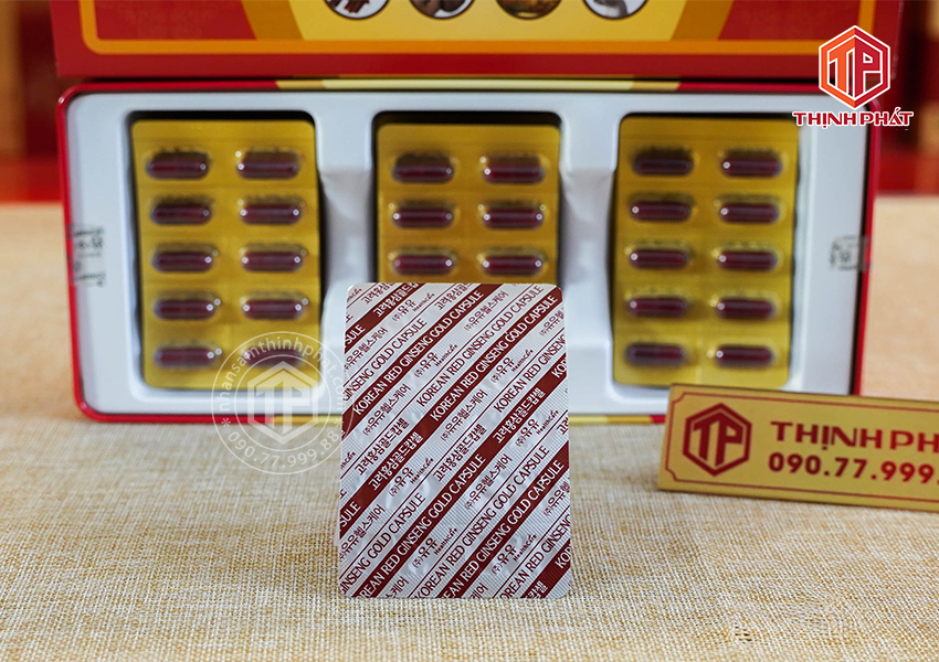 Viên đạm hồng sâm nhung hươu linh chi đông trùng hạ thảo insam Hàn Quốc 120 viên